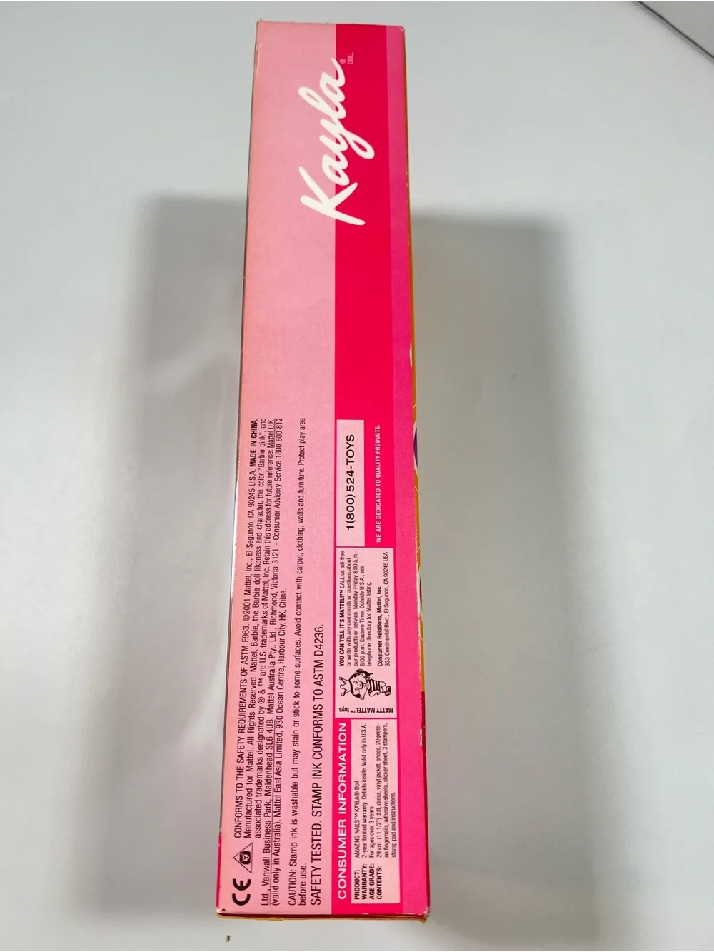 Barbie Amazing Nails Kayla Doll and 20 Press-On Nails 53381 Mattel 2001 New